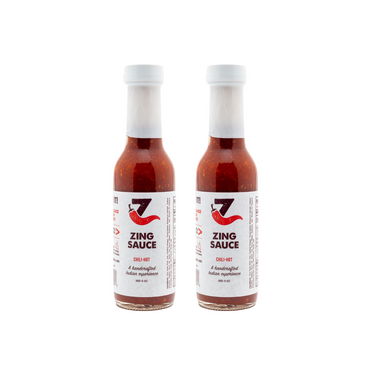 The Zing Sauce Great Tasting Hot Indian Chili Garlic Sauce - 2 Count  [Price Includes Shipping]