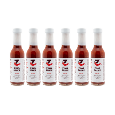 The Zing Sauce Great Tasting Hot Indian Chili Garlic Sauce - 6 Count  [Price Includes Shipping]