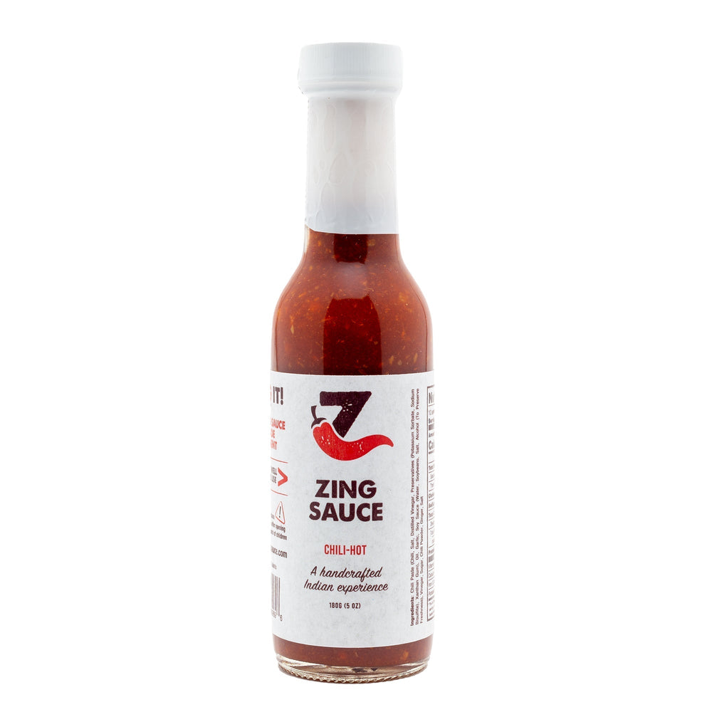 The Zing Sauce Great Tasting Hot Indian Chili Garlic Sauce - 12 Count  [Price Includes Shipping]